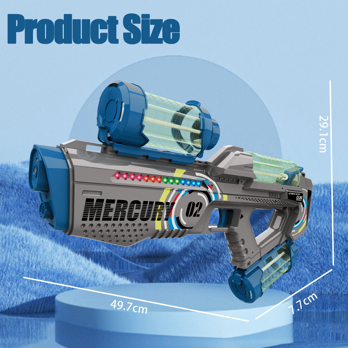 Summer Blitz: Fully Automatic Electric Water Gun with LED Lights